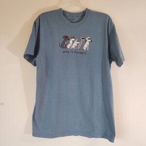 Bluegray Teddy the Dog SS Grey It Forward Tshirt Med New, No Tags